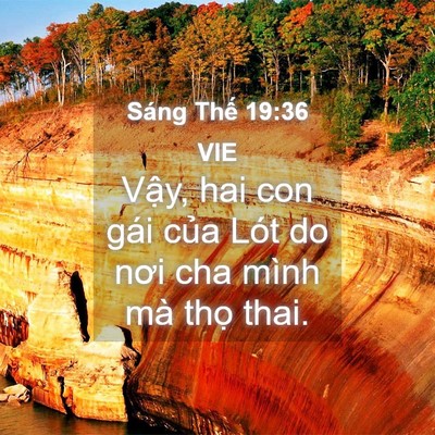 Picture 04 - Sáng Thế 19:36 VIE - Vậy, hai con gái của Lót do nơi cha mình - Bible Verse Picture