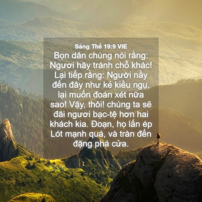 Picture 04 - Sáng Thế 19:9 VIE - Bọn dân chúng nói rằng: Ngươi hãy - Bible Verse Picture