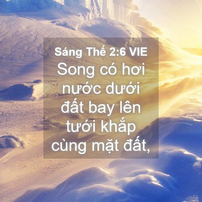 Picture 04 - Sáng Thế 2:6 VIE - Song có hơi nước dưới đất bay lên - Bible Verse Picture