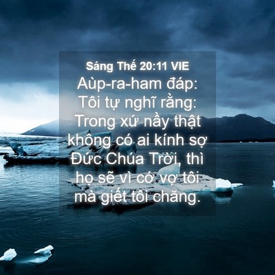 Picture 04 - Sáng Thế 20:11 VIE - Aùp-ra-ham đáp: Tôi tự nghĩ rằng: Trong - Bible Verse Picture