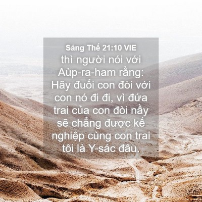 Picture 04 - Sáng Thế 21:10 VIE - thì người nói với Aùp-ra-ham rằng: Hãy - Bible Verse Picture