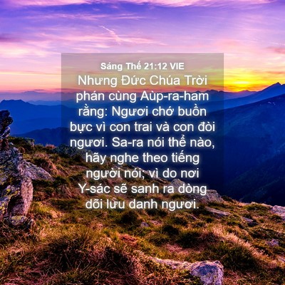 Picture 04 - Sáng Thế 21:12 VIE - Nhưng Đức Chúa Trời phán cùng - Bible Verse Picture