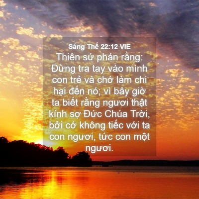 Picture 04 - Sáng Thế 22:12 VIE - Thiên sứ phán rằng: Đừng tra tay vào - Bible Verse Picture
