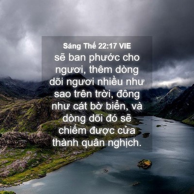 Picture 04 - Sáng Thế 22:17 VIE - sẽ ban phước cho ngươi, thêm dòng dõi - Bible Verse Picture