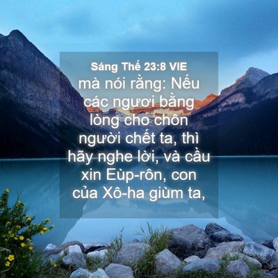 Picture 04 - Sáng Thế 23:8 VIE - mà nói rằng: Nếu các ngươi bằng lòng - Bible Verse Picture