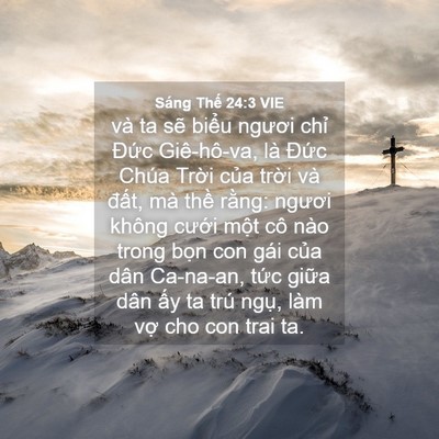 Picture 04 - Sáng Thế 24:3 VIE - và ta sẽ biểu ngươi chỉ Đức - Bible Verse Picture