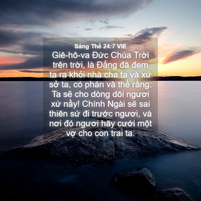 Picture 04 - Sáng Thế 24:7 VIE - Giê-hô-va Đức Chúa Trời trên trời, là - Bible Verse Picture
