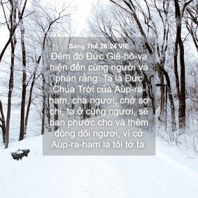 Picture 04 - Sáng Thế 26:24 VIE - Đêm đó Đức Giê-hô-va hiện đến cùng - Bible Verse Picture