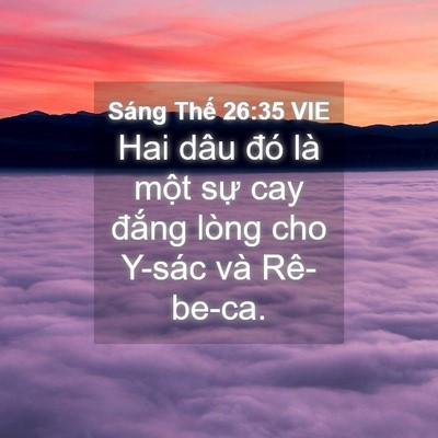 Picture 04 - Sáng Thế 26:35 VIE - Hai dâu đó là một sự cay đắng lòng - Bible Verse Picture