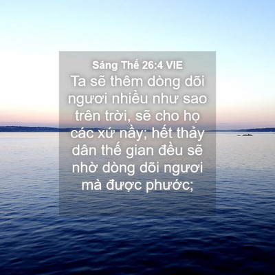 Picture 04 - Sáng Thế 26:4 VIE - Ta sẽ thêm dòng dõi ngươi nhiều như sao - Bible Verse Picture