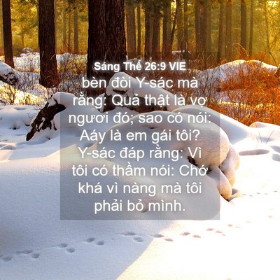 Picture 04 - Sáng Thế 26:9 VIE - bèn đòi Y-sác mà rằng: Quả thật là - Bible Verse Picture