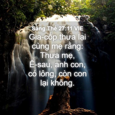 Picture 04 - Sáng Thế 27:11 VIE - Gia-cốp thưa lại cùng mẹ rằng: Thưa - Bible Verse Picture