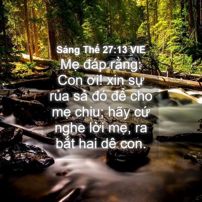 Picture 04 - Sáng Thế 27:13 VIE - Mẹ đáp rằng: Con ơi! xin sự rủa sả - Bible Verse Picture