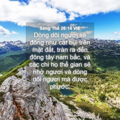 Picture 04 - Sáng Thế 28:14 VIE - Dòng dõi ngươi sẽ đông như cát bụi - Bible Verse Picture
