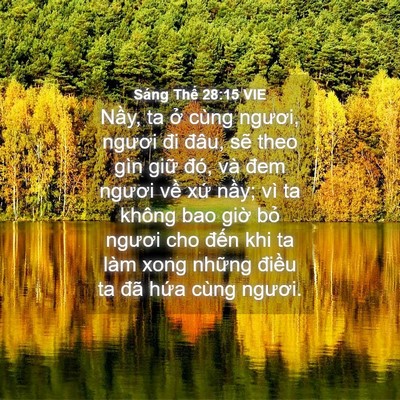 Picture 04 - Sáng Thế 28:15 VIE - Nầy, ta ở cùng ngươi, ngươi đi đâu, - Bible Verse Picture