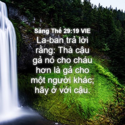 Picture 04 - Sáng Thế 29:19 VIE - La-ban trả lời rằng: Thà cậu gả nó - Bible Verse Picture