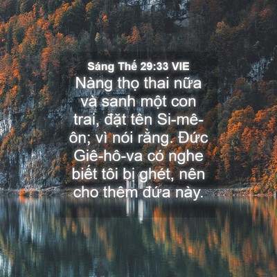 Picture 04 - Sáng Thế 29:33 VIE - Nàng thọ thai nữa và sanh một con trai, - Bible Verse Picture