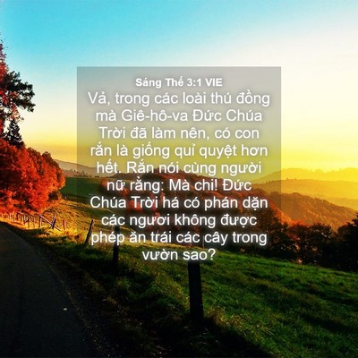 Picture 04 - Sáng Thế 3:1 VIE - Vả, trong các loài thú đồng mà - Bible Verse Picture