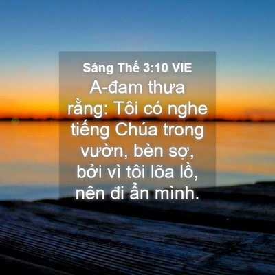 Picture 04 - Sáng Thế 3:10 VIE - A-đam thưa rằng: Tôi có nghe tiếng Chúa - Bible Verse Picture