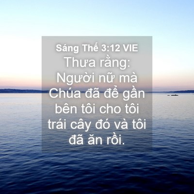 Picture 04 - Sáng Thế 3:12 VIE - Thưa rằng: Người nữ mà Chúa đã để - Bible Verse Picture