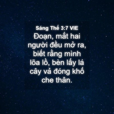Picture 04 - Sáng Thế 3:7 VIE - Đoạn, mắt hai người đều mở ra, - Bible Verse Picture