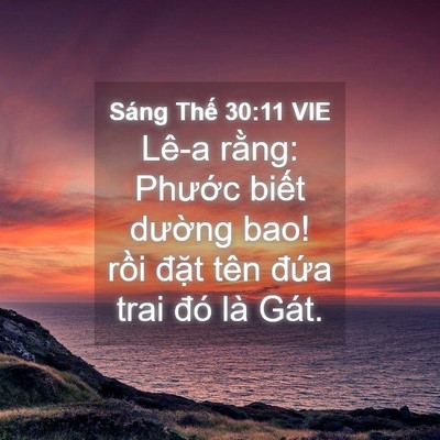 Picture 04 - Sáng Thế 30:11 VIE - Lê-a rằng: Phước biết dường bao! rồi - Bible Verse Picture