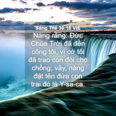Picture 04 - Sáng Thế 30:18 VIE - Nàng rằng: Đức Chúa Trời đã đền - Bible Verse Picture