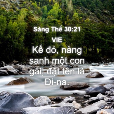 Picture 04 - Sáng Thế 30:21 VIE - Kế đó, nàng sanh một con gái, đặt tên - Bible Verse Picture