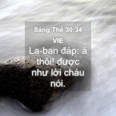 Picture 04 - Sáng Thế 30:34 VIE - La-ban đáp: ã thôi! được như lời cháu - Bible Verse Picture