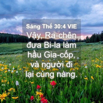 Picture 04 - Sáng Thế 30:4 VIE - Vậy, Ra-chên đưa Bi-la làm hầu Gia-cốp, - Bible Verse Picture
