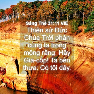 Picture 04 - Sáng Thế 31:11 VIE - Thiên sứ Đức Chúa Trời phán cùng ta - Bible Verse Picture