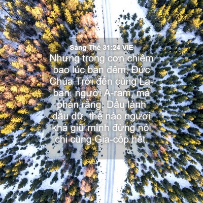Picture 04 - Sáng Thế 31:24 VIE - Nhưng trong cơn chiêm bao lúc ban đêm, - Bible Verse Picture