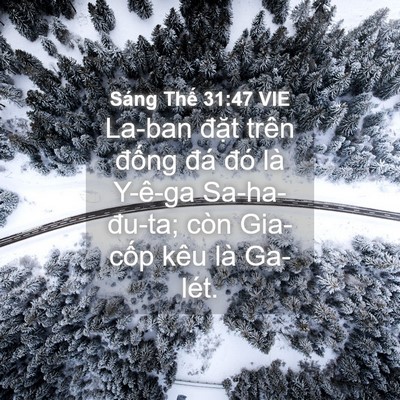 Picture 04 - Sáng Thế 31:47 VIE - La-ban đặt trên đống đá đó là Y-ê-ga - Bible Verse Picture