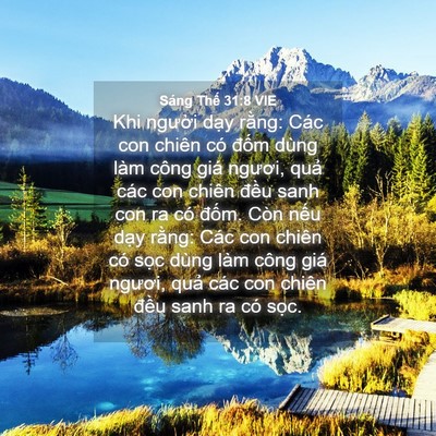 Picture 04 - Sáng Thế 31:8 VIE - Khi người dạy rằng: Các con chiên có - Bible Verse Picture