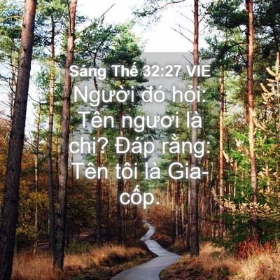 Picture 04 - Sáng Thế 32:27 VIE - Người đó hỏi: Tên ngươi là chi? Đáp - Bible Verse Picture