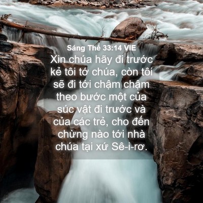 Picture 04 - Sáng Thế 33:14 VIE - Xin chúa hãy đi trước kẻ tôi tớ chúa, - Bible Verse Picture