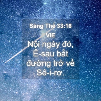 Picture 04 - Sáng Thế 33:16 VIE - Nội ngày đó, Ê-sau bắt đường trở - Bible Verse Picture