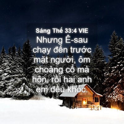 Picture 04 - Sáng Thế 33:4 VIE - Nhưng Ê-sau chạy đến trước mặt - Bible Verse Picture