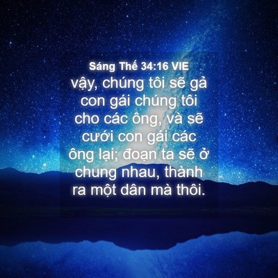 Picture 04 - Sáng Thế 34:16 VIE - vậy, chúng tôi sẽ gả con gái chúng tôi - Bible Verse Picture