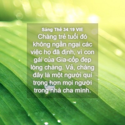 Picture 04 - Sáng Thế 34:19 VIE - Chàng trẻ tuổi đó không ngần ngại - Bible Verse Picture