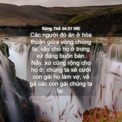 Picture 04 - Sáng Thế 34:21 VIE - Các người đó ăn ở hòa thuận giữa - Bible Verse Picture