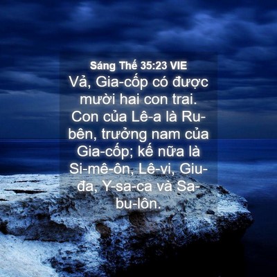 Picture 04 - Sáng Thế 35:23 VIE - Vả, Gia-cốp có được mười hai con - Bible Verse Picture