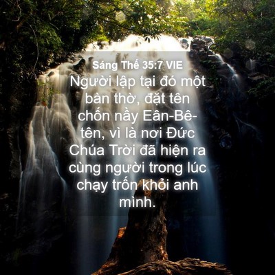 Picture 04 - Sáng Thế 35:7 VIE - Người lập tại đó một bàn thờ, - Bible Verse Picture