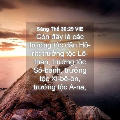 Picture 04 - Sáng Thế 36:29 VIE - Còn đây là các trưởng tộc dân - Bible Verse Picture