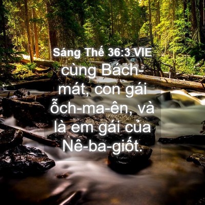 Picture 04 - Sáng Thế 36:3 VIE - cùng Bách-mát, con gái ỗch-ma-ên, và là - Bible Verse Picture