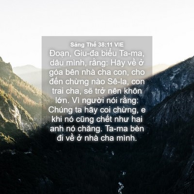 Picture 04 - Sáng Thế 38:11 VIE - Đoạn, Giu-đa biểu Ta-ma, dâu mình, - Bible Verse Picture