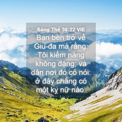 Picture 04 - Sáng Thế 38:22 VIE - Bạn bèn trở về Giu-đa mà rằng: Tôi - Bible Verse Picture