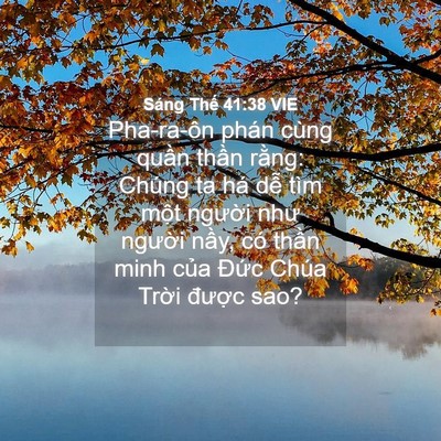 Picture 04 - Sáng Thế 41:38 VIE - Pha-ra-ôn phán cùng quần thần rằng: - Bible Verse Picture