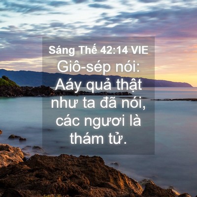 Picture 04 - Sáng Thế 42:14 VIE - Giô-sép nói: Aáy quả thật như ta đã - Bible Verse Picture