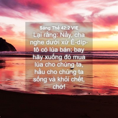 Picture 04 - Sáng Thế 42:2 VIE - Lại rằng: Nầy, cha nghe dưới xứ - Bible Verse Picture